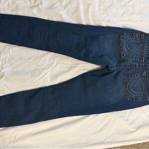 True Religion Women's Halle Dark Indigo Super Skinny Jeans size 27